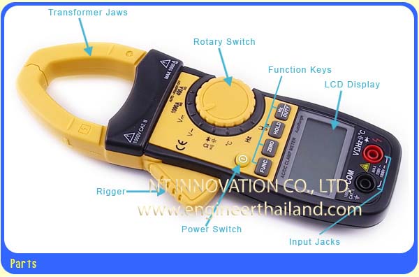 Ѵ俿 س Digital AC/DC Clamp Meter Multimeter Thermometer Ohm